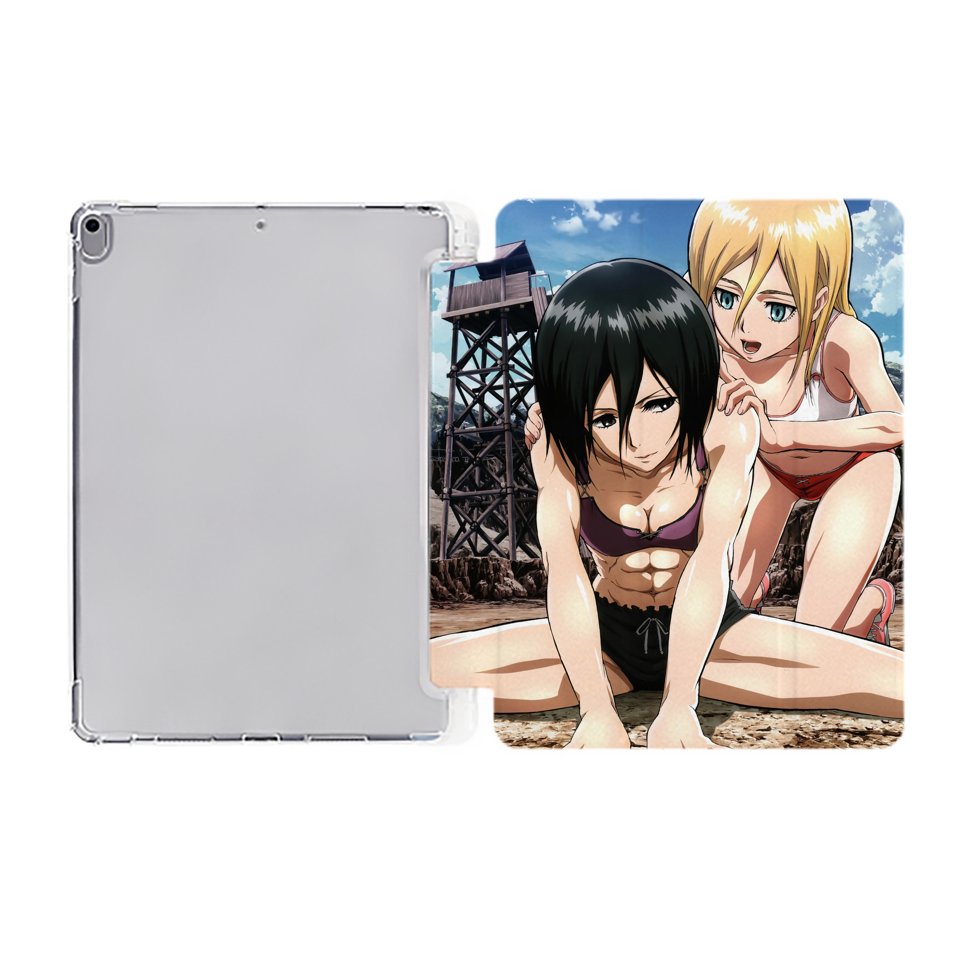 （画像用） 進撃の巨人 Attack on Titan IPad ケース ペン収納付き 三つ折りスタンド PUレザー×シリコン 対応機種9.5/10.5/10.9インチ